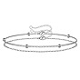Minimalist Beaded O-Chain Birthday Stone Bracelet Set for Layering Jewelry