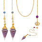 2 сумки, сплавы и железные маятники для биолокации, с природных драгоценных камней подвески, конус и цветок
