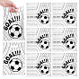 100Pcs Football Print Plastic Gift Bags with Die Cut Hole Handle, Rectangle