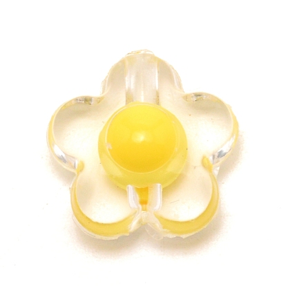 Des perles de résine transparentes, fleur