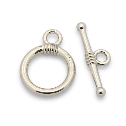 CCB Plastic Toggle Clasps, Ring: 19x15x2mm, Hole: 3mm, Bar: 22x2mm, Hole: 2.5mm