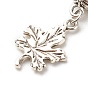 Tibetan Style Alloy Pendants, with 304 Stainless Steel Findings, Maple Leaf
