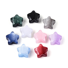 Непрозрачные бусины из смолы, имитирующие кошачий глаз, звезда