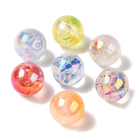 UV Painted Acrylic Beads, Round