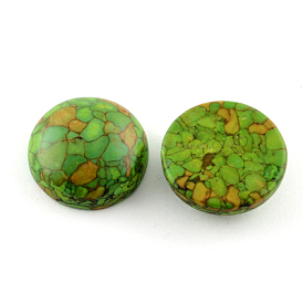 Dome Turquoise Gemstone Cabochons, Dyed, Half Round/Dome