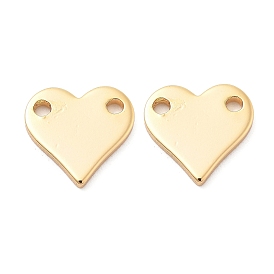 Brass Connector Charms, Heart Links