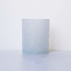 Embossed Glass Candle Holders, Perfect Home Party Decoration, Column