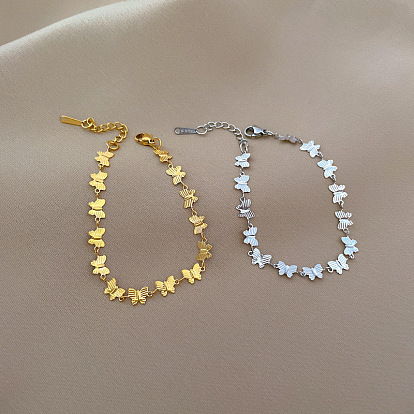 304 браслеты из нержавеющей стали ссылка для женщин, бабочка