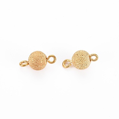 Brass Connector Charms, Nickel Free, Round