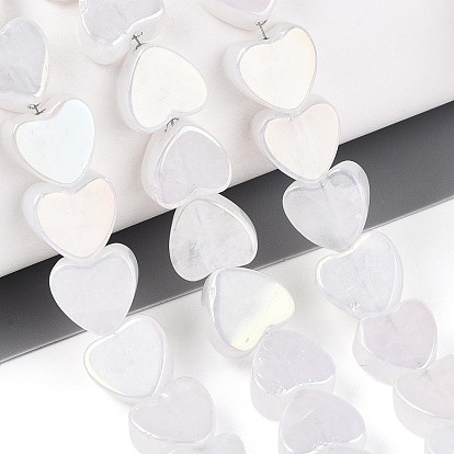 Гальванизировать природный кристалл кварца бусы пряди, сердце