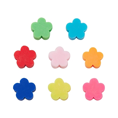 80 pcs 8 couleurs perles d'argile polymère faites à la main, fleur