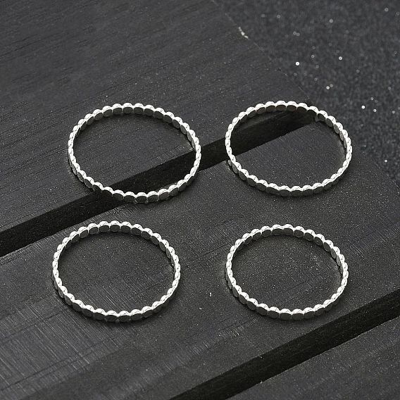 925 плоские серебряные кольца с бусинами для женщин, простые кольца