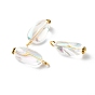 Transparent Acrylic Pendants, with Iron and Alloy Finding, Oval