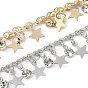 Цепочки ручной работы из латуни и страз, для ожерелья браслеты решений, долговечный, пайки, с катушкой, звезда