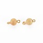 Brass Connector Charms, Nickel Free, Round