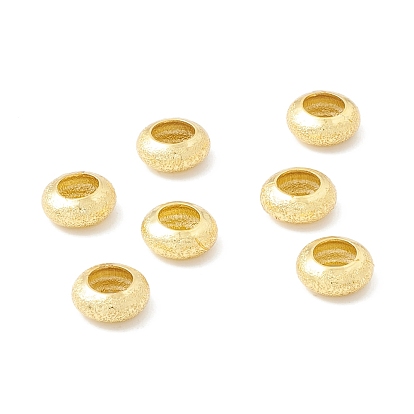 Brass Beads, Long-Lasting Plated, Rondelle