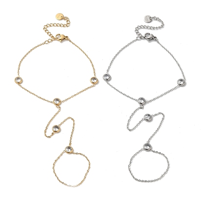 Браслеты из нержавеющей стали и круглого стекла для женщин