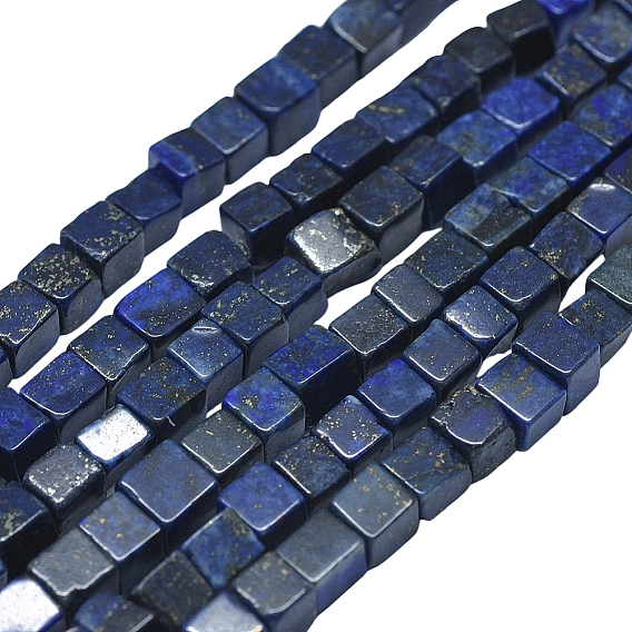 2 нити натуральные лазуритовые бусины нити, окрашенные, кубические