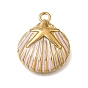 304 нержавеющей стальной эмали подвески, в форме ракушки с подвесками в виде морских звезд