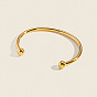 304 Bracelets manchettes à torsion ouverte en acier inoxydable
