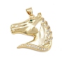 Латунные микро проложить кубического циркония подвески, лошадь