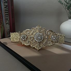 Сплав кристаллы стразы цветок невеста свадебное платье цепочка пояс