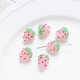 Lampwork бисер, 3 d клубники