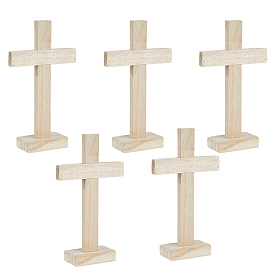 5 шт. деревянных крестовых украшений