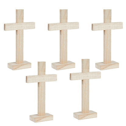 5 шт. деревянных крестовых украшений