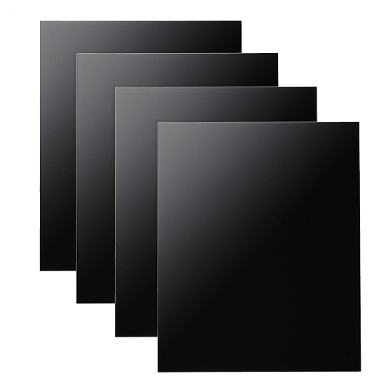 4 Sheets ABS Plastic Mould Plates, Rectangle, Sand Table Building Model Material Supplies
