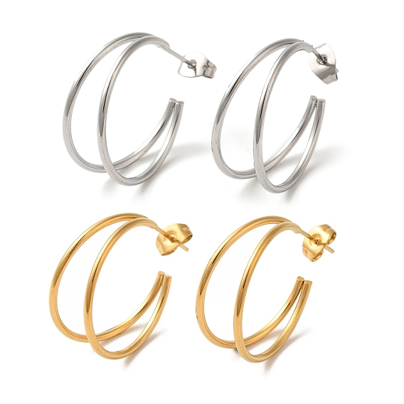 Ионное покрытие (ip) 304 серьги-гвоздики из нержавеющей стали в форме луны для женщин