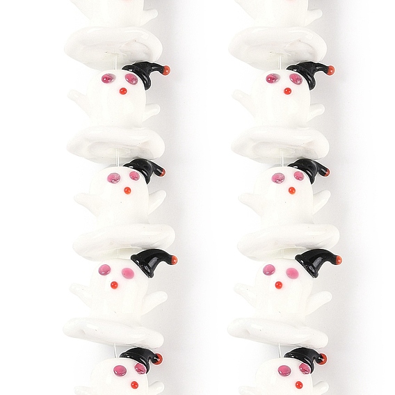 Бусы лэмпворк ручной работы, призрак