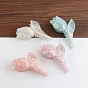 Tulip Cellulose Acetate Large Claw Hair Clips, with Plastic Imitation Pearl Beads, for Women Girl Thick Hair