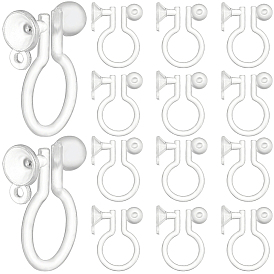 200шт. пластиковые клипсы для сережек, с петлей, настройки серьги для горного хрусталя, для не проколотых ушей