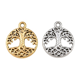 304 Stainless Steel Pendants, Tree of Life Charms