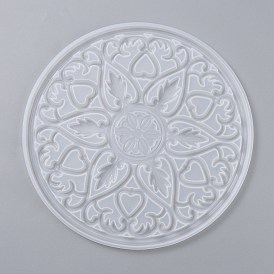 DIY Coaster Silicone Molds, Resin Casting Molds, For DIY UV Resin, Epoxy Resin Craft Making, Round with Mandala Pattern