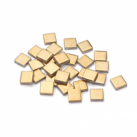 Cabochons de carreaux de mosaïque en cristal de verre galvanoplastie, pour l'artisanat d'art, lisser, carrée