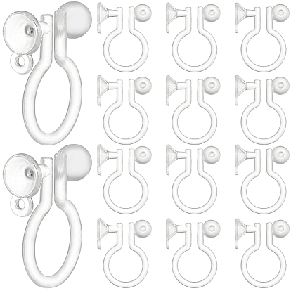 200шт. пластиковые клипсы для сережек, с петлей, настройки серьги для горного хрусталя, для не проколотых ушей