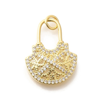 Латунные микропаве прозрачные подвески с фианитом, с целью перехода в кольце, долговечный, без свинца и без кадмия, прелести мешков