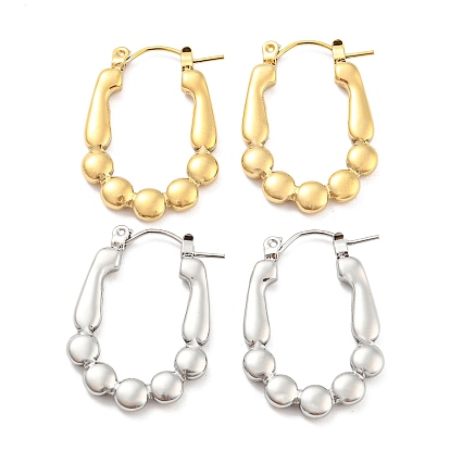 Овальные серьги-кольца 304 из нержавеющей стали для женщин