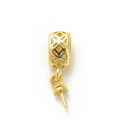 Rack Plating Brass Ice Pick Pinch Bails, Long-Lasting Plated, Lead Free & Cadmium Free