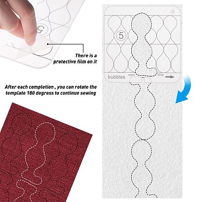 Gorgecraft Transparent Acrylic Sewing Template, for Free-Motion Quilting on Domestic Machine