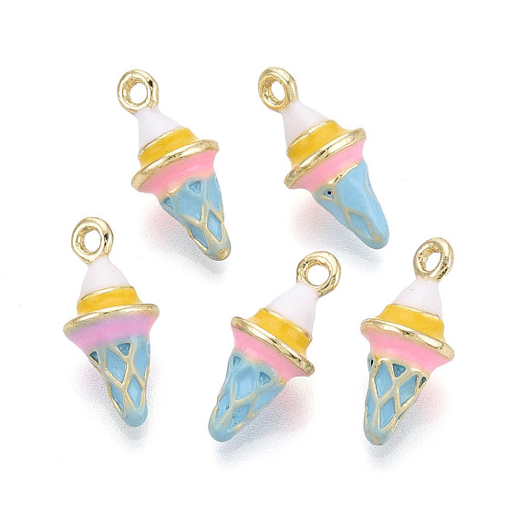 Стойки обшивки сплава эмали подвески, мороженое прелести, без кадмия, без никеля и без свинца, золотой свет