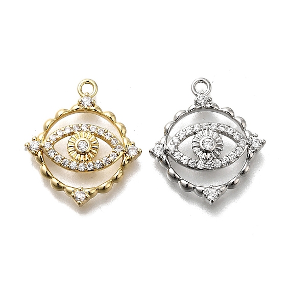 Латунные микро проложить кубического циркония подвески, без кадмия, без никеля и без свинца, Очарование глаз