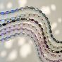 Handmade Lampwork Rectangle Beaded Necklaces with 201 Stainless Steel End Chains, Golden