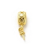 Rack Plating Brass Ice Pick Pinch Bails, Long-Lasting Plated, Lead Free & Cadmium Free
