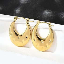 304 серьги из нержавеющей стали для женщин, ионное покрытие (ip), овальные