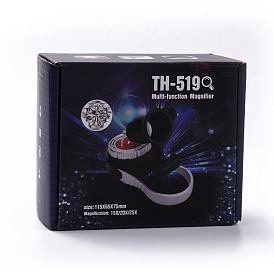 Abs kunststoff led beleuchtete schmuck lupe lupe, mit 15x und 20x optischer Acryllinse, für Edelsteine Münzen Briefmarken