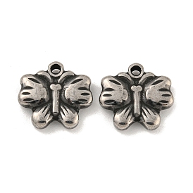 304 Stainless Steel Charms, Butterfly Charm