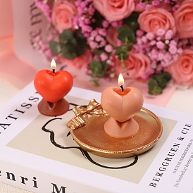 DIY Heart Shape Food-Grade Candle Silicone Molds, for 3D Scented Candle Making